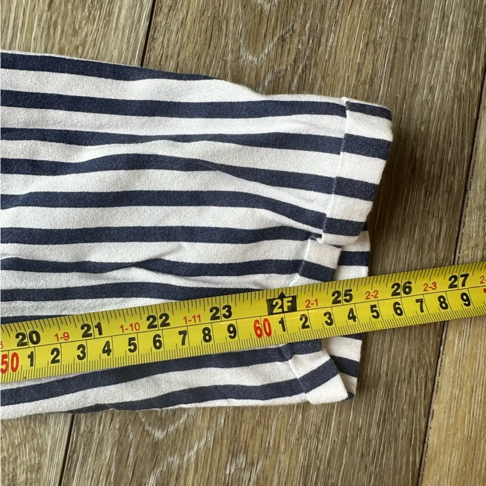 Mayoral Girls High Waist Paper Boy Mayoral Navy Stripe‎ Pleated Pants Size 14